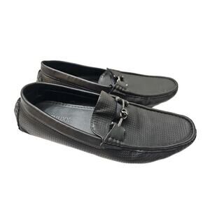 CHUXX MEN'S FORMAL Perforated Metal Bit DRIVER SHOES BLACK SIZE 13 Loafers